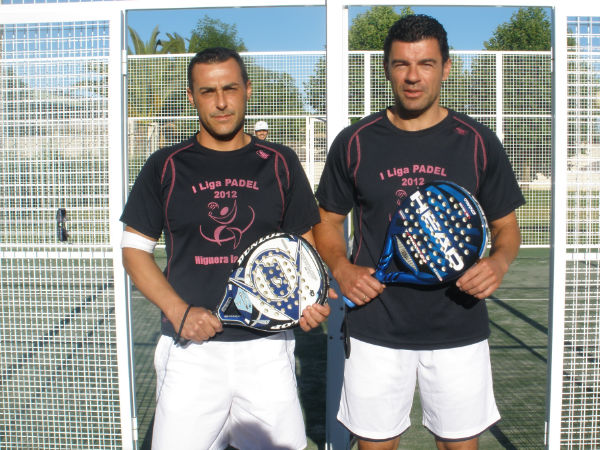 Domingo Méndez y Manuel Sosa, vencedores de la I Liga de pádel celebrada en Higuera la Real